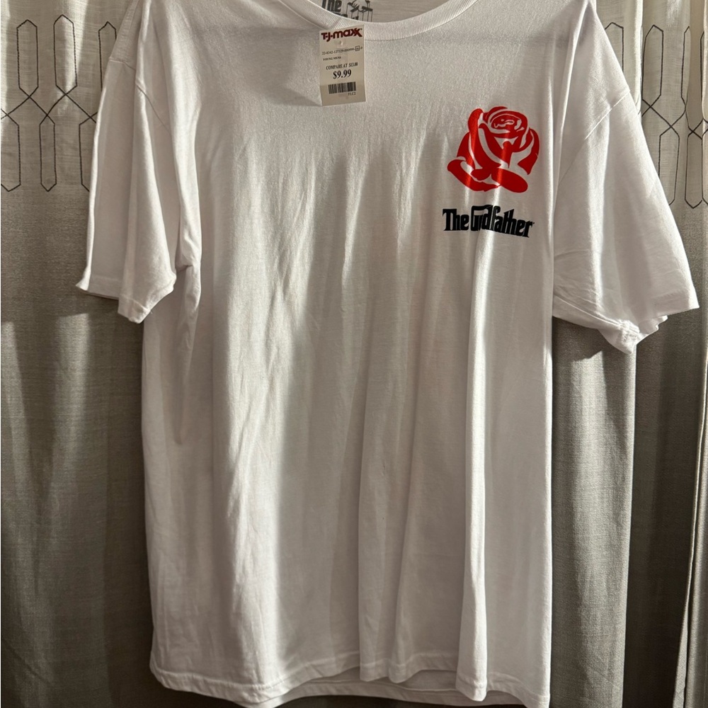 The Godfather T-Shirt with Red Rose